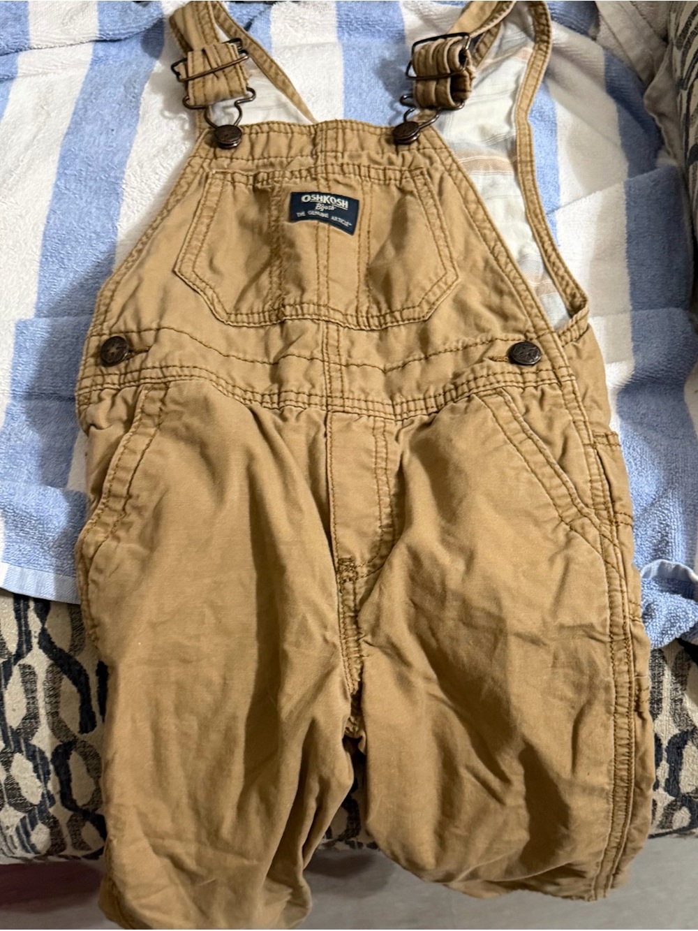 OshKosh B'gosh Size 3t Kids Tan Brown Overalls